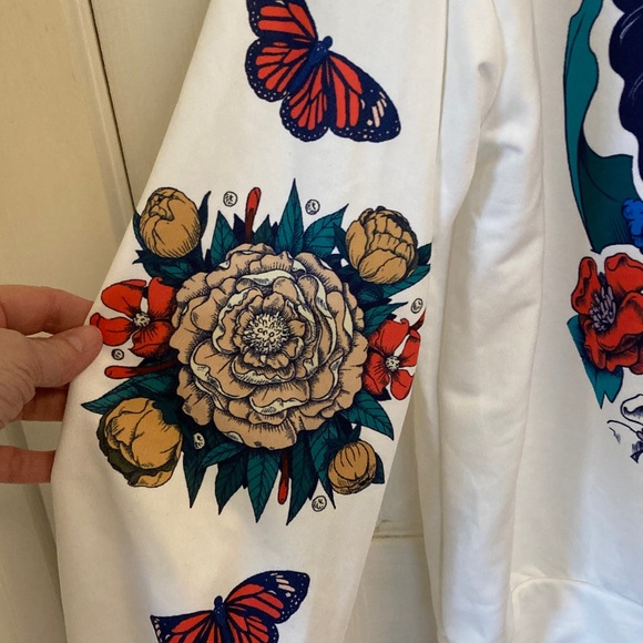 NWT Frida Kahlo x Shein Graphic Zip Front  Hoodie - Picture 3 of 10